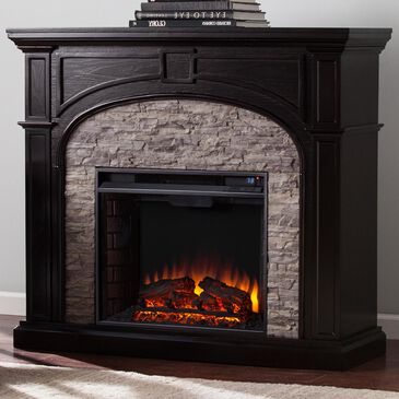 Southern Enterprises Fael Electric Fireplace in Ebony/Gray, , large