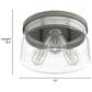 Hunter Devon Park 3-Light Flush Mount in Brushed Nickel and Grey, , large