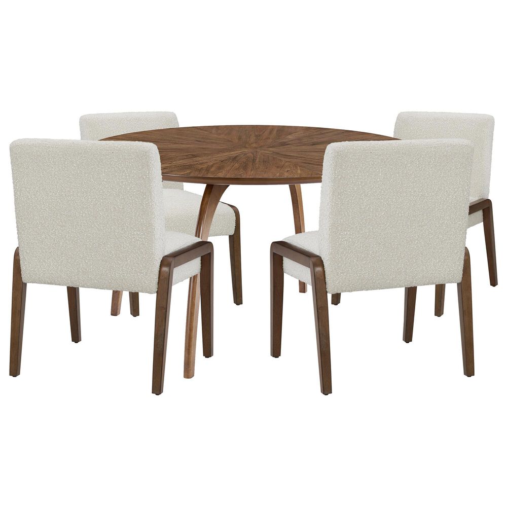 Martin Svensson Home 5-Piece Dining Set in White and Brown, , large