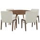Martin Svensson Home 5-Piece Dining Set in White and Brown, , large