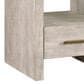 Steve Silver Garland End Table in Washed Parchment and Clear, , large