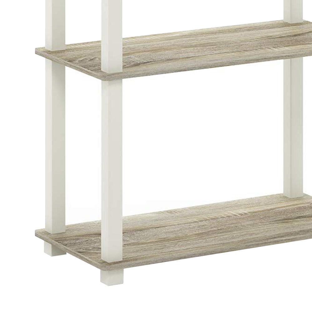 HOMLUX 5-Tier Display Rack in Sonoma Oak and White, , large
