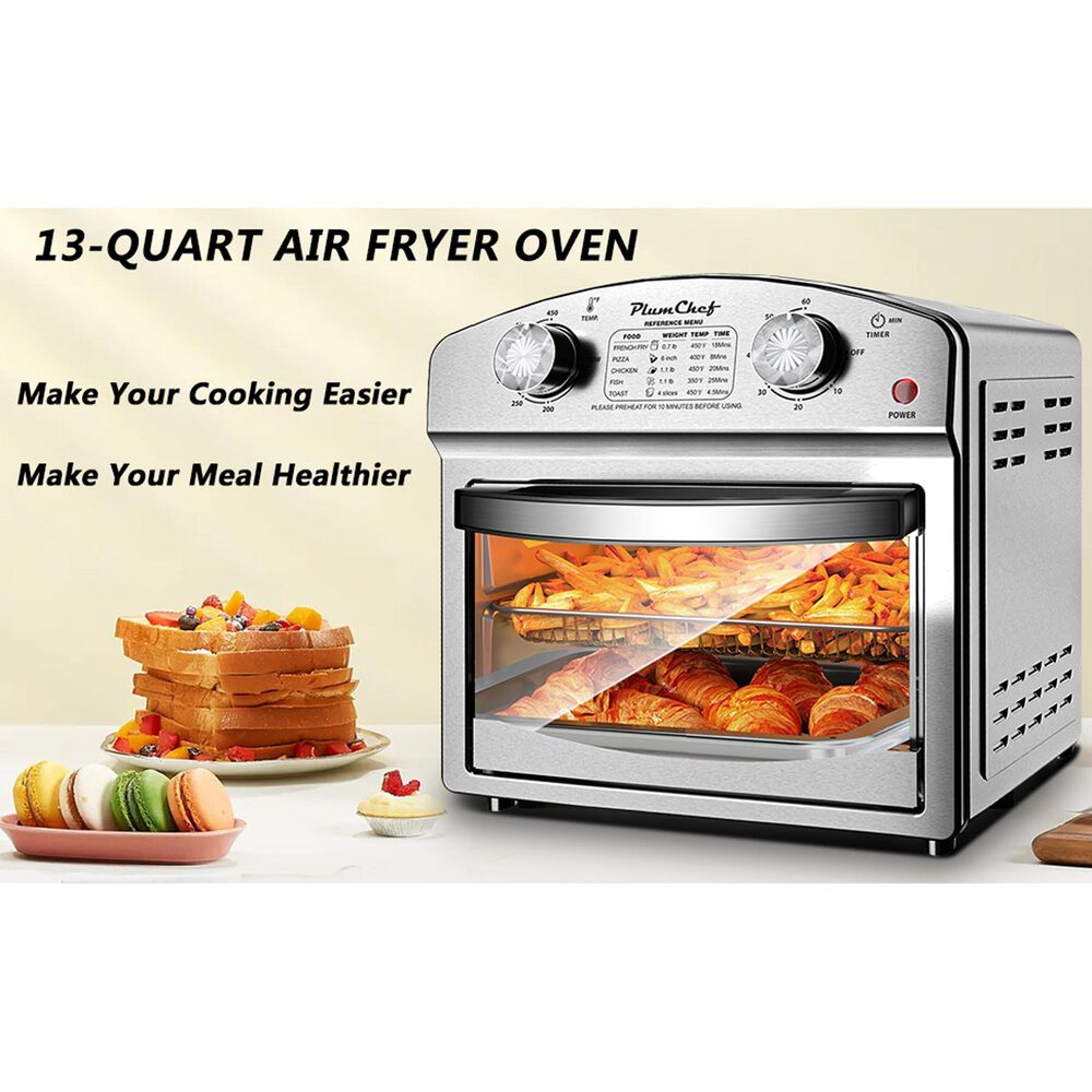 HOMLUX 12.5 Qt 7-In-1 Convection Toaster Oven in Silver, , large
