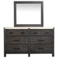 Nicolette Home Plum Creek 6-Drawer Dresser and Mirror in Ravenwood Black, , large
