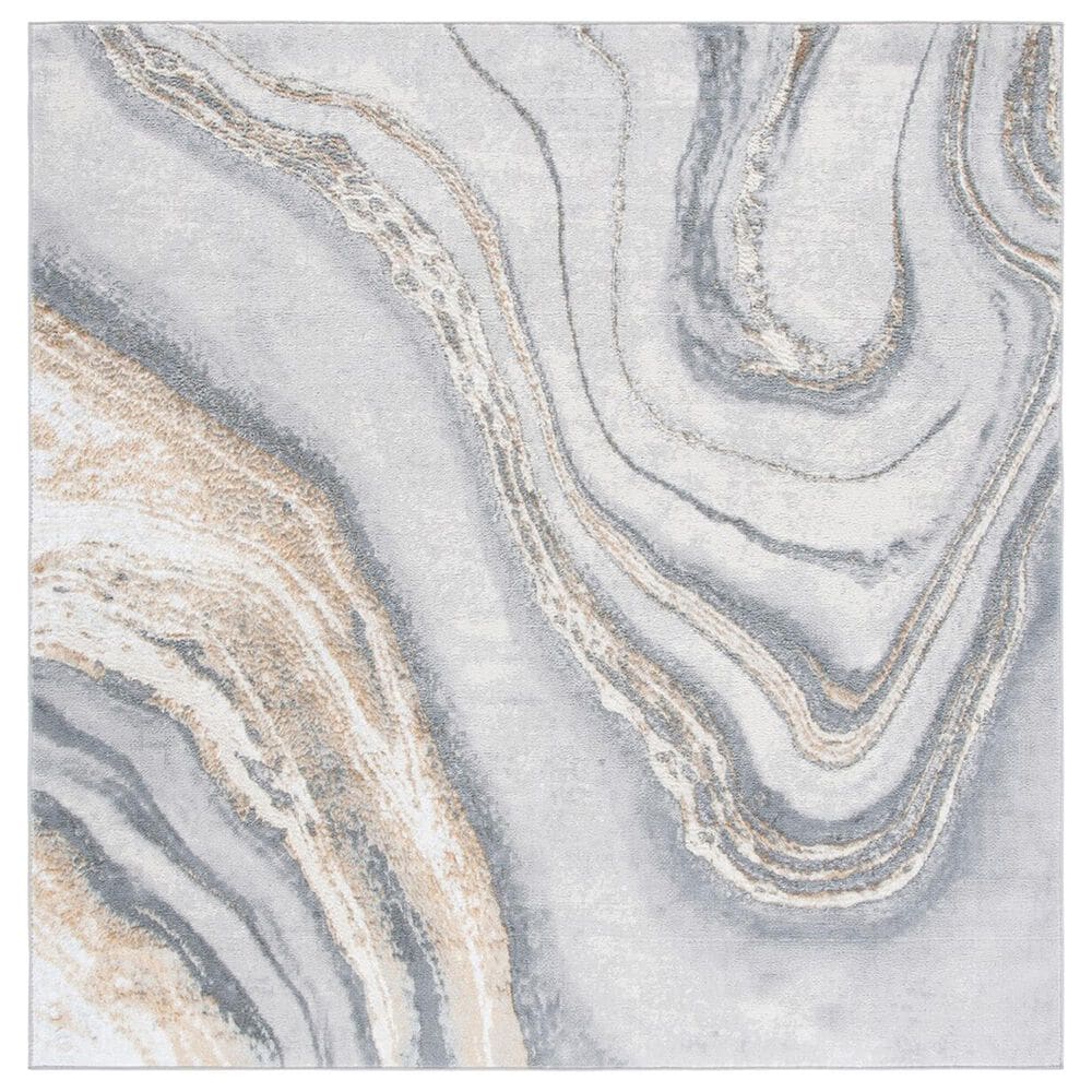 Safavieh Orchard ORC637 6"7" Square Grey and Gold Area Rug, , large