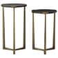 Mercana Atticus 2-Piece Nesting Accent Table Set in Antiqued Gold and Black, , large