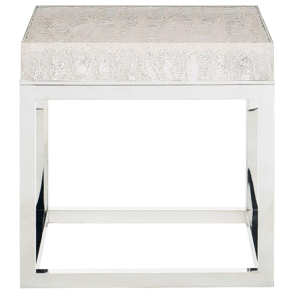 Bernhardt Arctic End Table in Polished Stainless Steel and Acrylic, , large