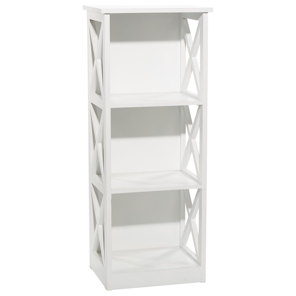 Maple and Jade 40" x 16" 3-Tiered Shelf in White, , large