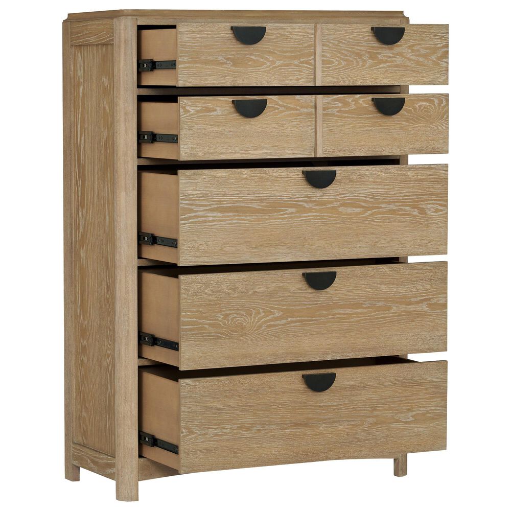 Simeon Collection Escape 5Piece King Platform Bedroom Set in Natural Patina and Sandstone NFM