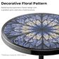 Furniture of America Gleam Round End Table in Black Nickel and Radiating Blue, , large
