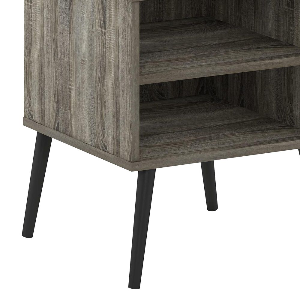 HOMLUX Claude 2-Tier Square End Table in French Oak Grey, , large