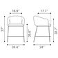 Zuo Modern Essen Counter Stool in Black & Bronze, , large