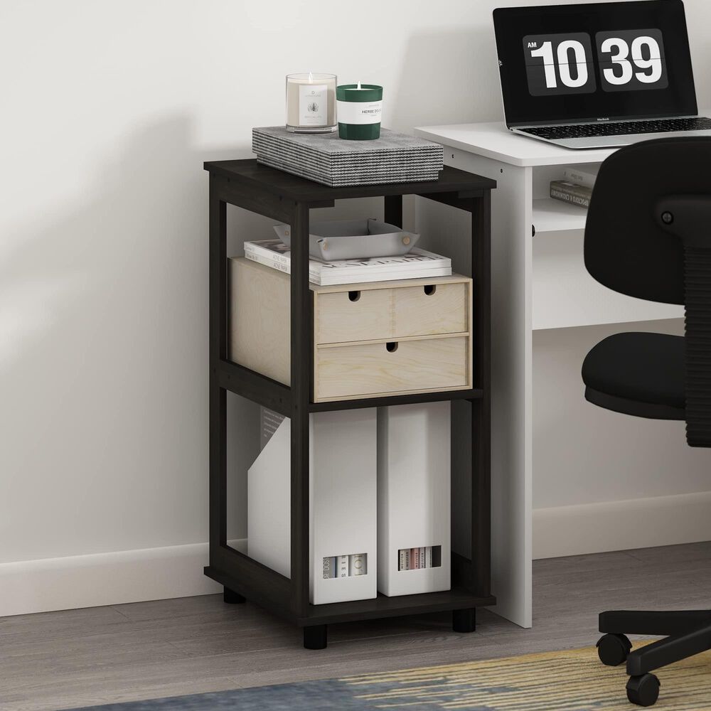 HOMLUX 2-Tier Tall End Table in Espresso, , large