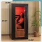 EZlife 1-Person Low EMF Infrared Solo Sauna with Red Light in Charcoal Gray, , large