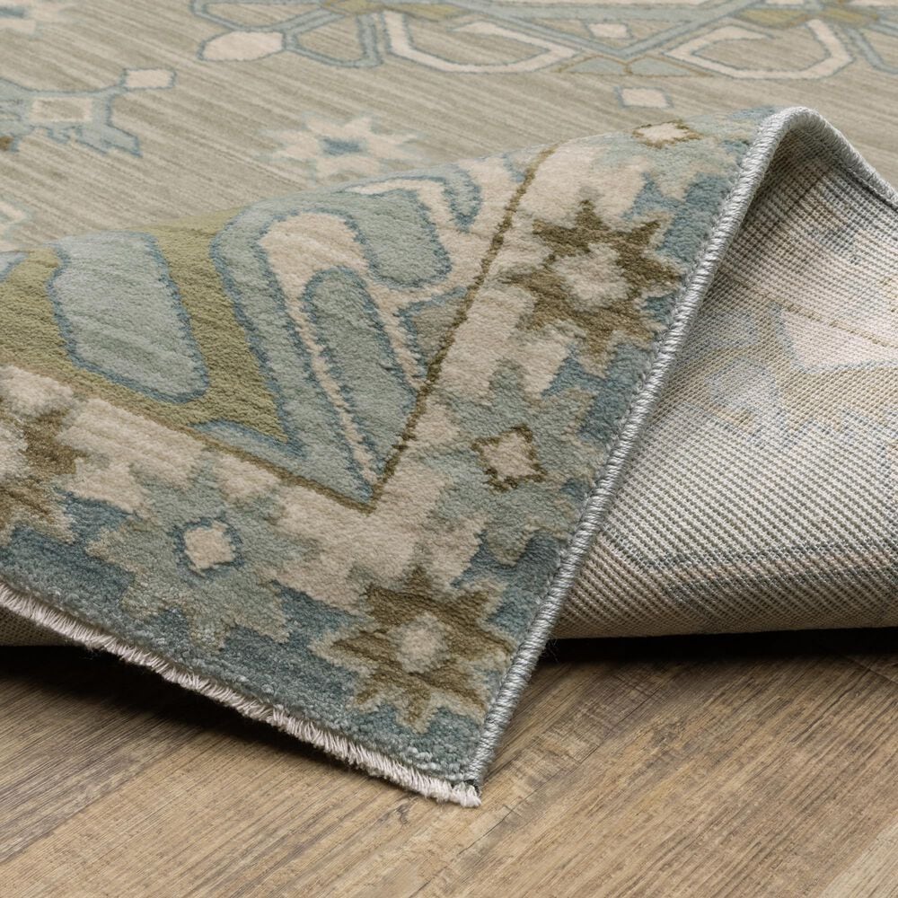 Oriental Weavers Maeve MAE12 Grey and Blue 7&#39;10&quot; x 10&#39;10&quot; Area Rug, , large