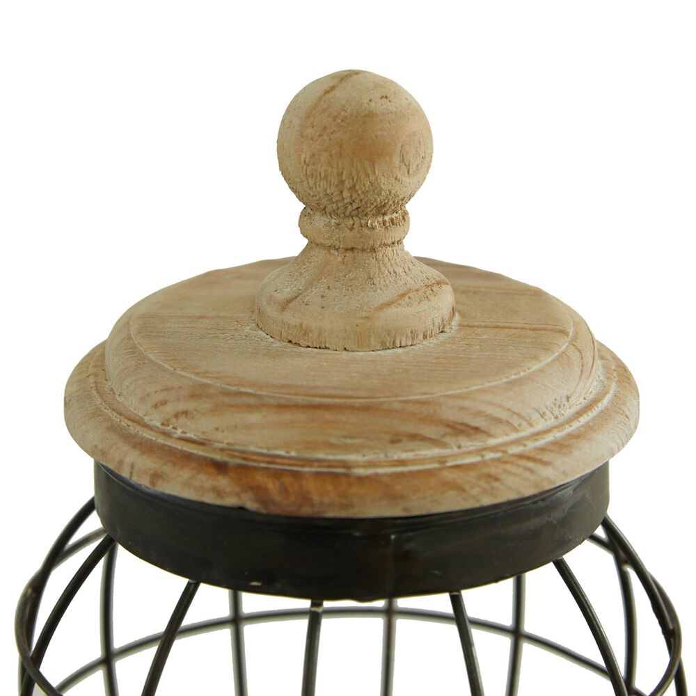 Maple and Jade Farmhouse Decorative Jar in Black and Brown &#40;Set of 2&#41;, , large