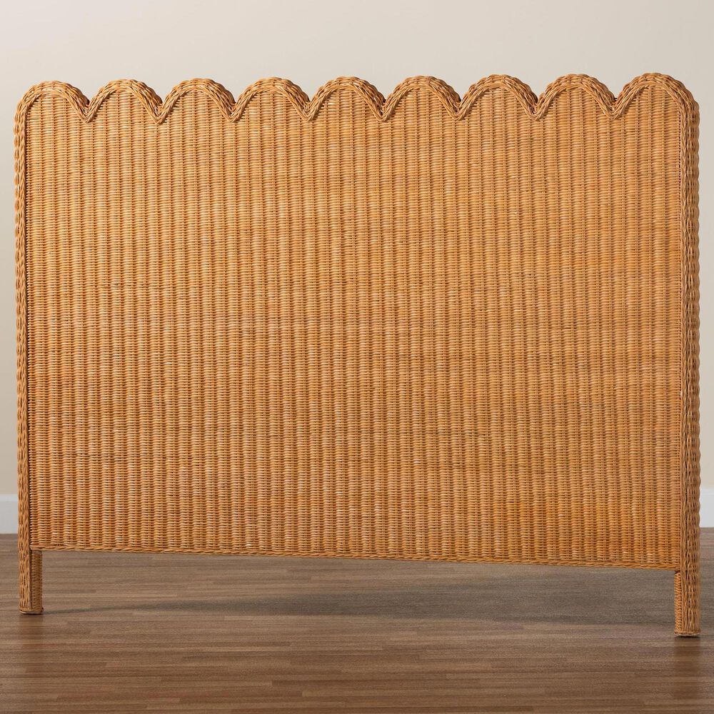 Baxton Studio Maritza King Standalone Headboard in Light Honey, , large