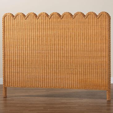 Baxton Studio Maritza King Standalone Headboard in Light Honey, , large