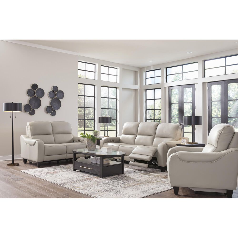 Ashley Mercomatic Power Reclining Sofa in Gray, , large