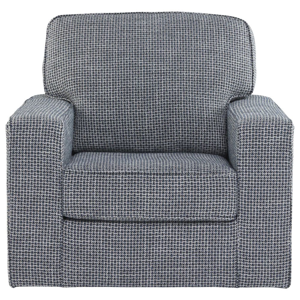Ashley Olwenburg Swivel Accent Chair in Denim, , large