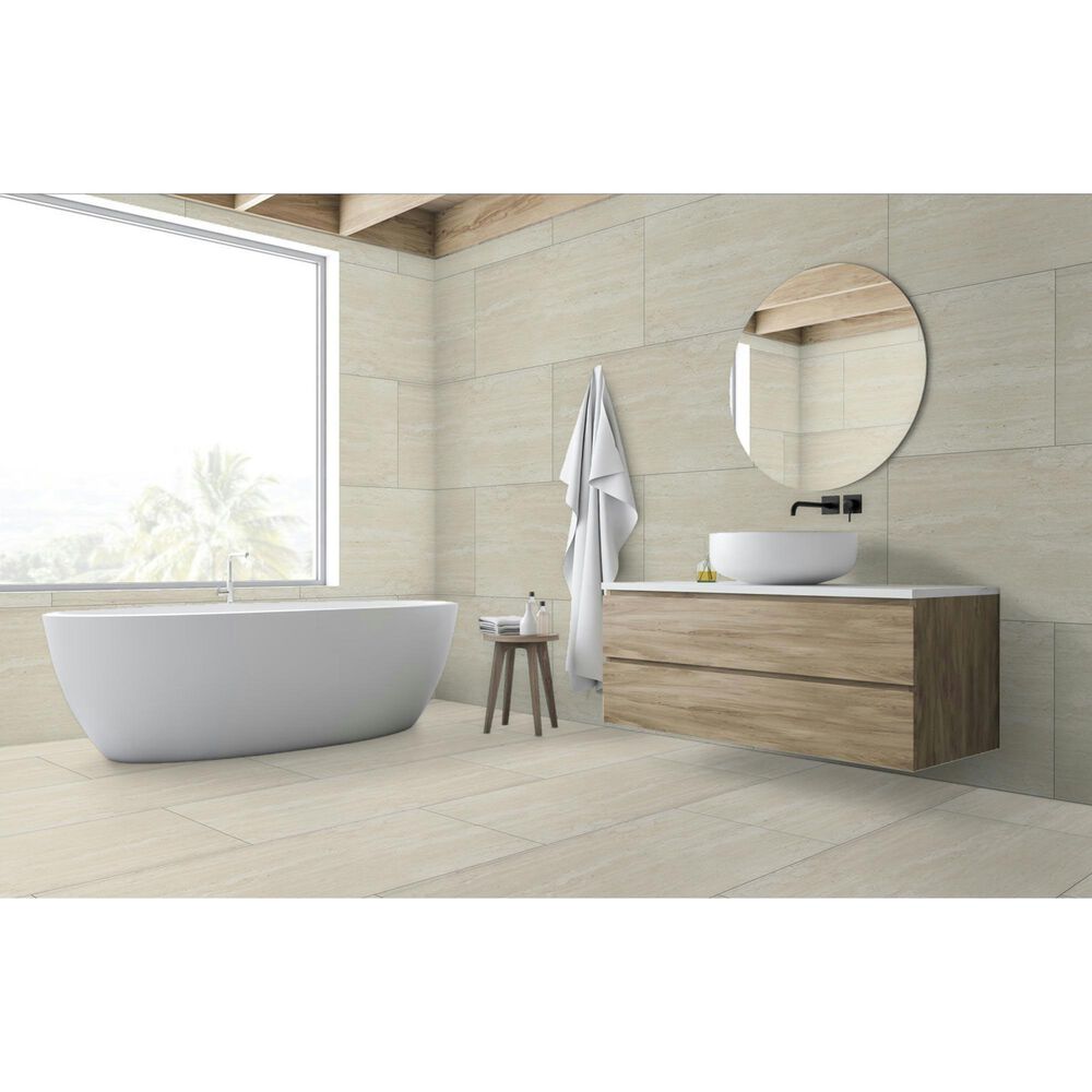 Emser Jargon Ivory 24" x 48" Honed Porcelain Tile, , large