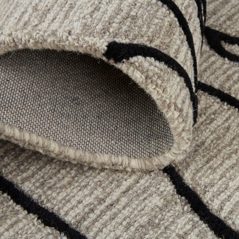 Feizy Enzo 2&#39; x 3&#39; Black and Taupe Area Rug, , large