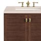 James Martin Vanities Amberly 30" Single Bathroom Vanity in Walnut with 3 cm Eternal Marfil Quartz Top and Rectangular Sink, , large
