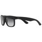 Rayban Glasses Justin Classic Sunglasses with Dark Grey Lenses in Matte Rubber Black, , large