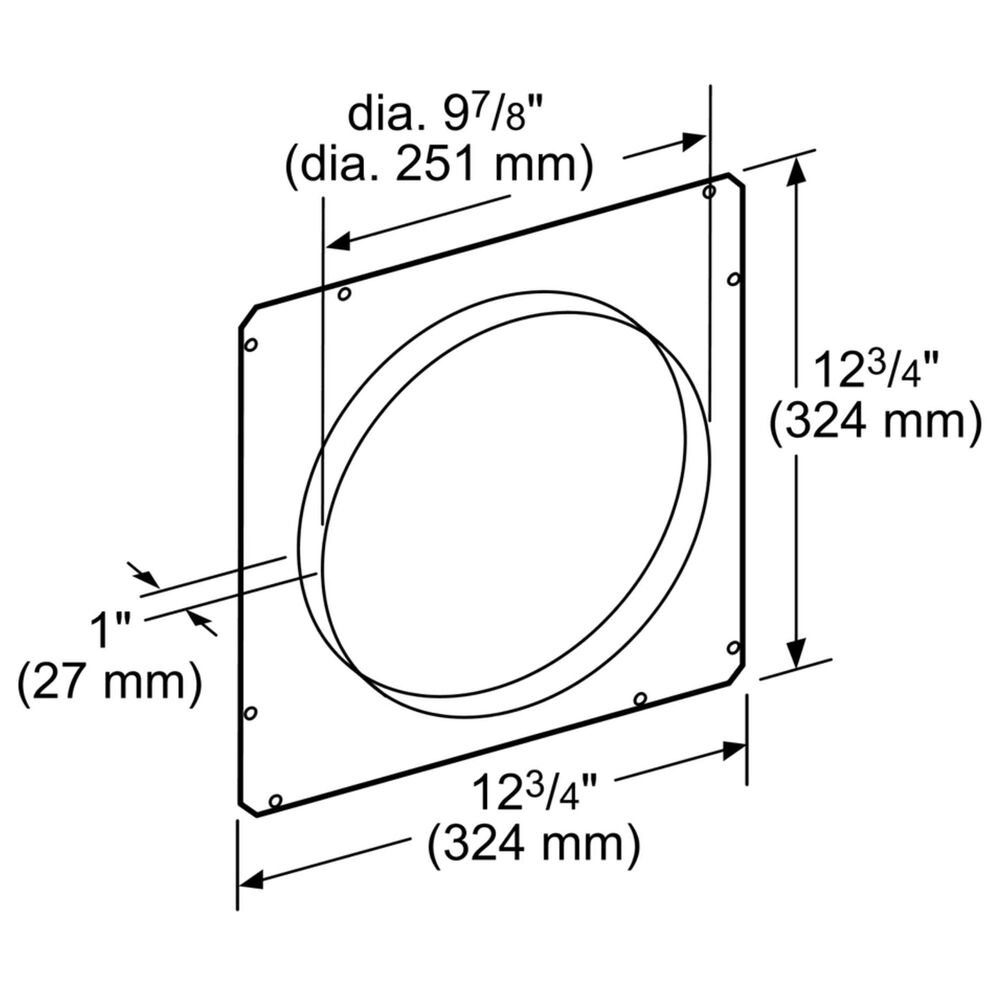 Thermador 6&quot; Round Front Plate for Downdraft, , large