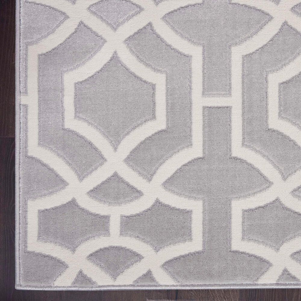 Nourison Joli 5&#39;3&quot; x 7&#39;3&quot; Grey and White Area Rug, , large