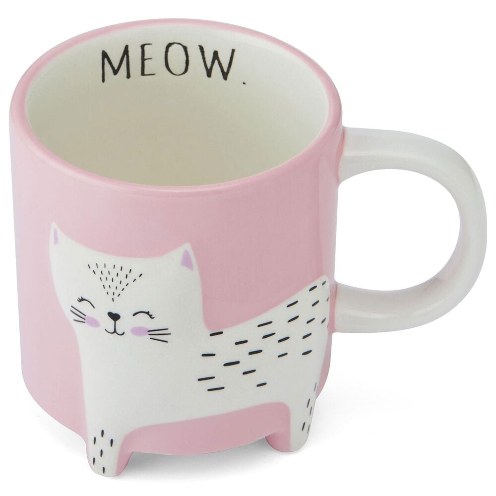 Lifetime Brands 16 Oz Figural Cat Meow Mug in Pink, , large