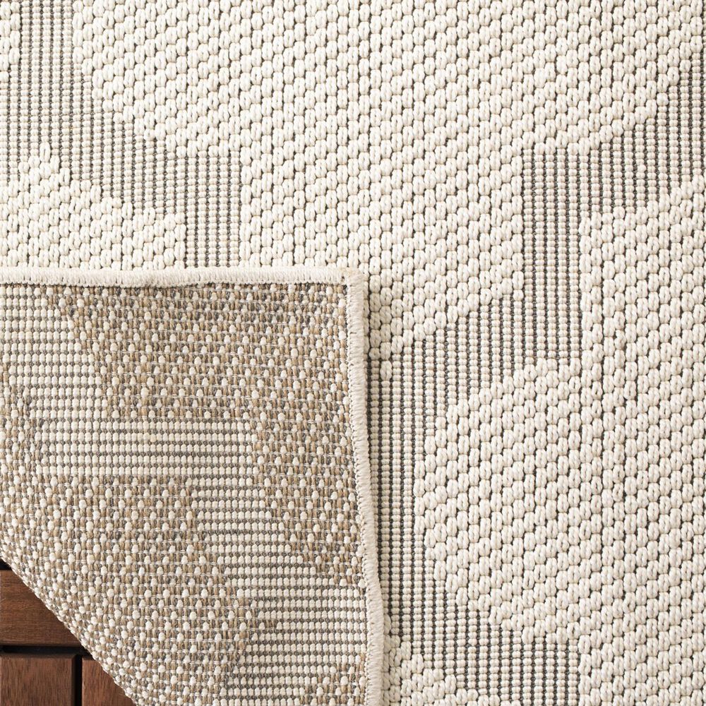 Safavieh Bermuda BMU804A 5&#39; Square Ivory and Light Grey Indoor/Outdoor Area Performance Rug, , large