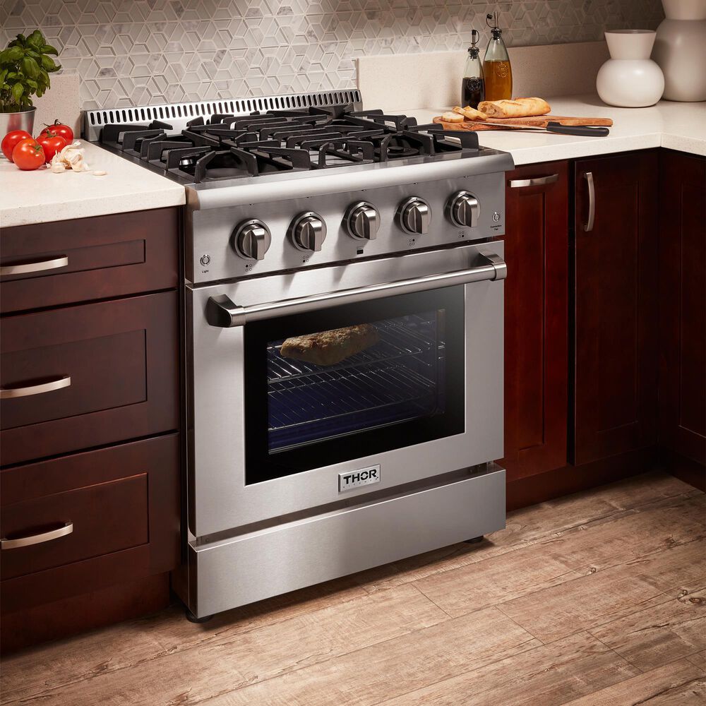 Thor Kitchen 30&quot; Freestanding Professional Liquid Propane Range in Stainless Steel, , large