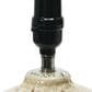 Teak Interiors Stoneware Table Lamp with Linen Shade in Taupe Reactive Glaze, , large