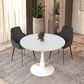 Leisuremod Bristol 40" Round Dining Table with MDF Top in White - Table Only, , large
