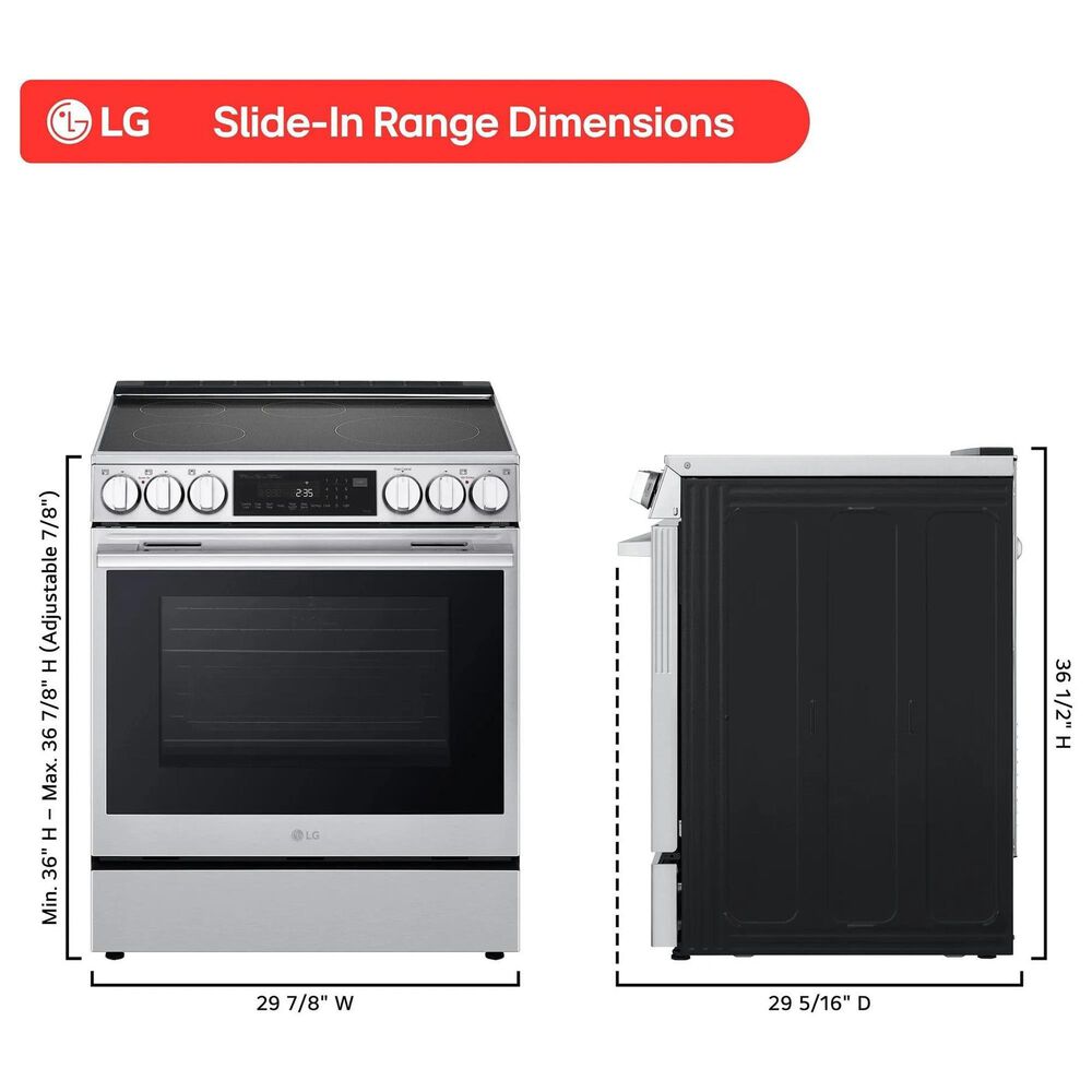 LG 2-Piece Kitchen Package with 6.3 Cu. Ft. Smart Slide-In Induction Range and 2.1 Cu. Ft. Smart Over-the-Range Microwave in Printproof Stainless Steel, , large