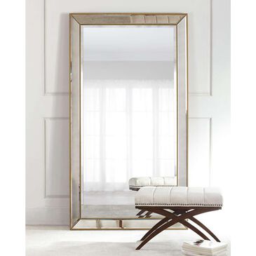 Bassett Mirror Company Beaded Leaner Mirror in Antique Gold, , large