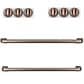 Cafe Handle and Knob Kit for Electric Range in Brushed Copper, , large