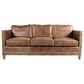 Moe"s Home Collection Darlington Leather Stationary Sofa in Brown, , large