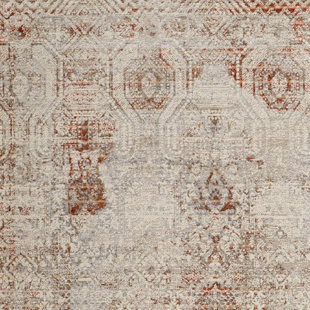 Feizy Kaia 2&#39;6&quot; x 10&#39; Gray and Rust Runner, , large