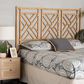 Baxton Studio Karavo King Standalone Headboard in Natural Rattan, , large