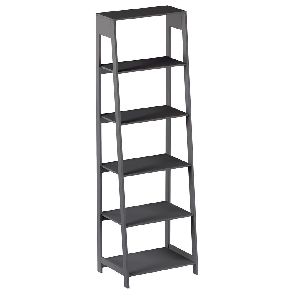Timberlake Hastings Home 5-Tier Bookcase in Gray and Black , , large