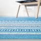 Safavieh Montauk MTK215M 2"6" x 8" Blue and Grey Runner, , large