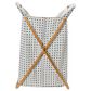 Household Essentials Hamper with Cross Pattern in Black and White, , large