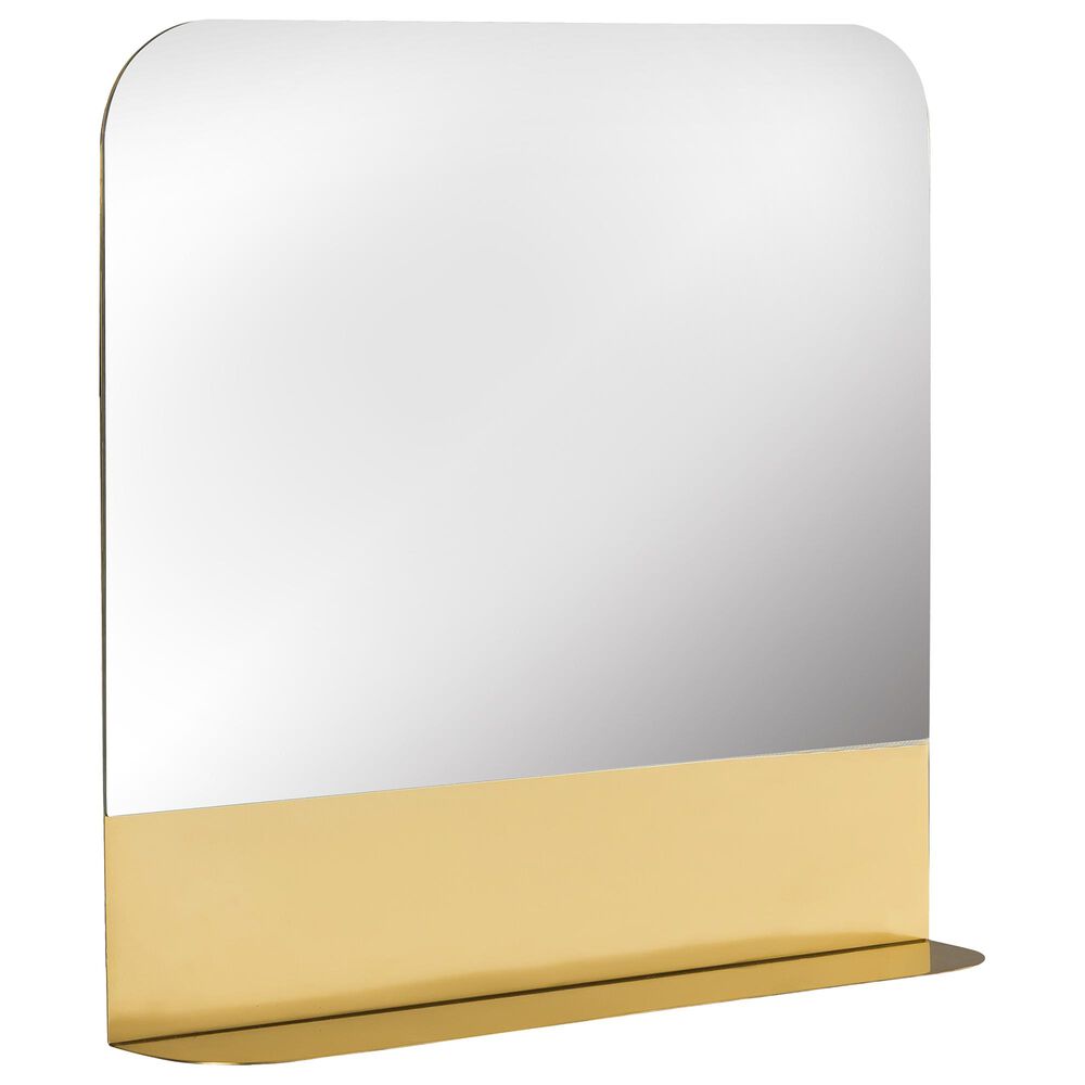 Tov Furniture Trigg Square Mirror in Brass, , large