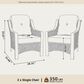 HOMLUX Outdoor Arm Chair in Diamond Blue (Set of 2), , large