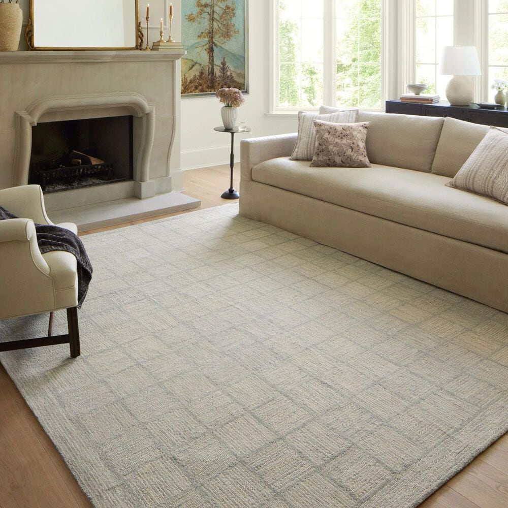 Chris Loves Julia x Loloi Francis 11&#39;6&quot; x 15&#39; Silver and Sky Area Rug, , large