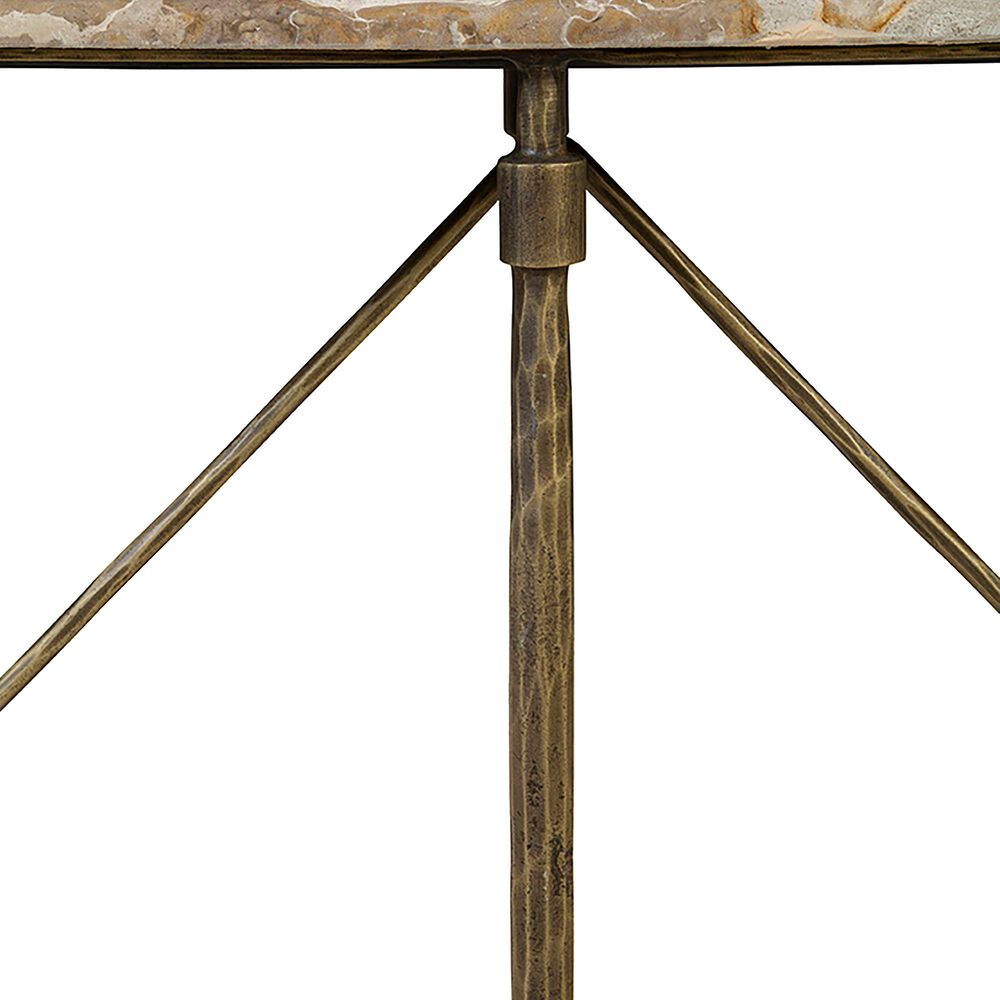 Timeless Designs Colmar Console in Antique Brass and White, , large