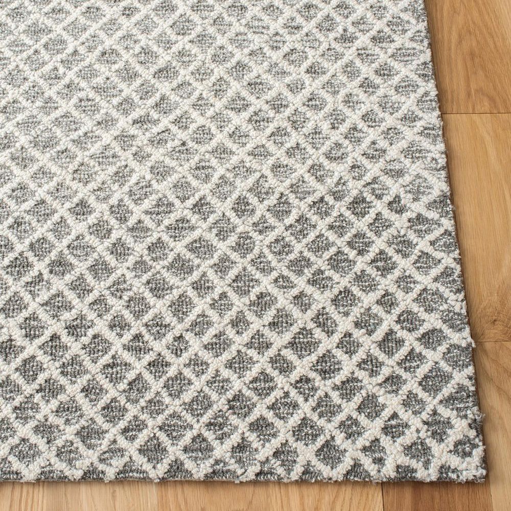 Safavieh Micro-Loop MLP353F 5&#39; x 8&#39; Gray and Ivory Area Rug, , large