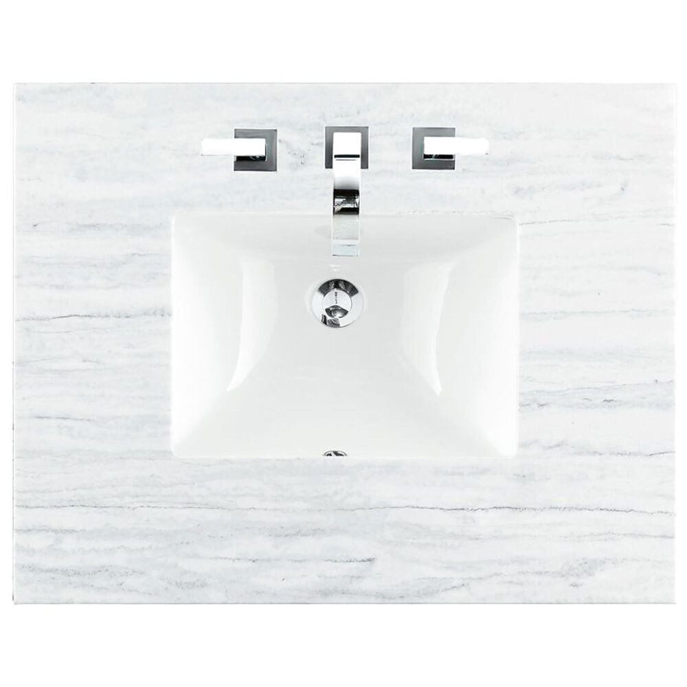 James Martin Vanities Breckenridge 36&quot; Single Bathroom Vanity in Smokey Celadon with 3 cm Arctic Fall Solid Surface Top and Rectangular Sink, , large